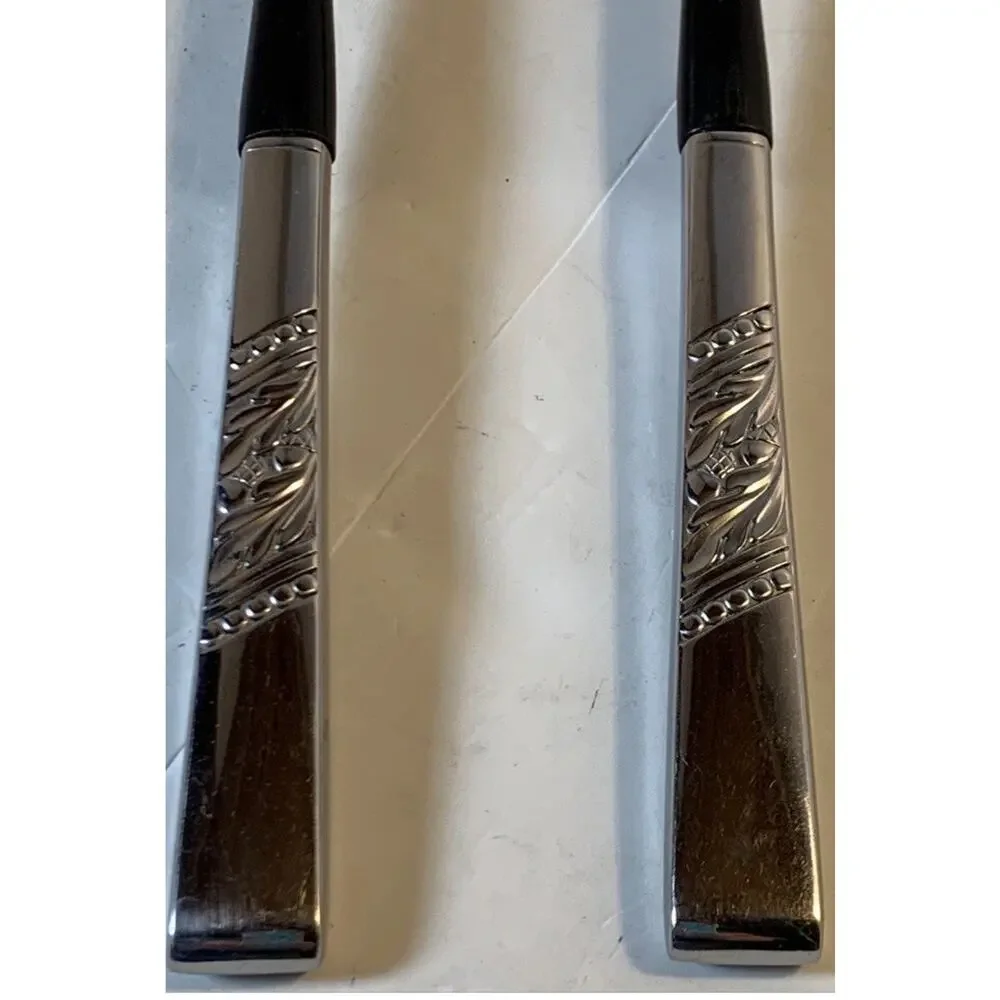 Vtg MCM Salad Utensils Catalina Pattern Decorators Stainless 1960s‎ Spoon Fork